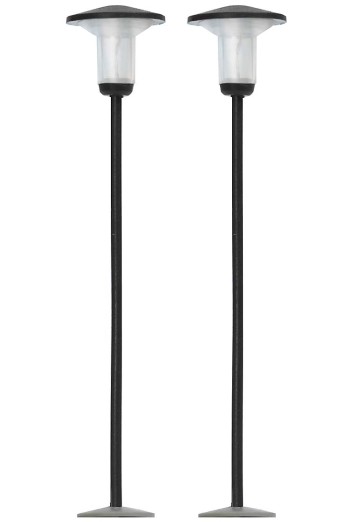 BUSCH 4144 H0 2 schwarze Siedlungs- und Parkleuchten 